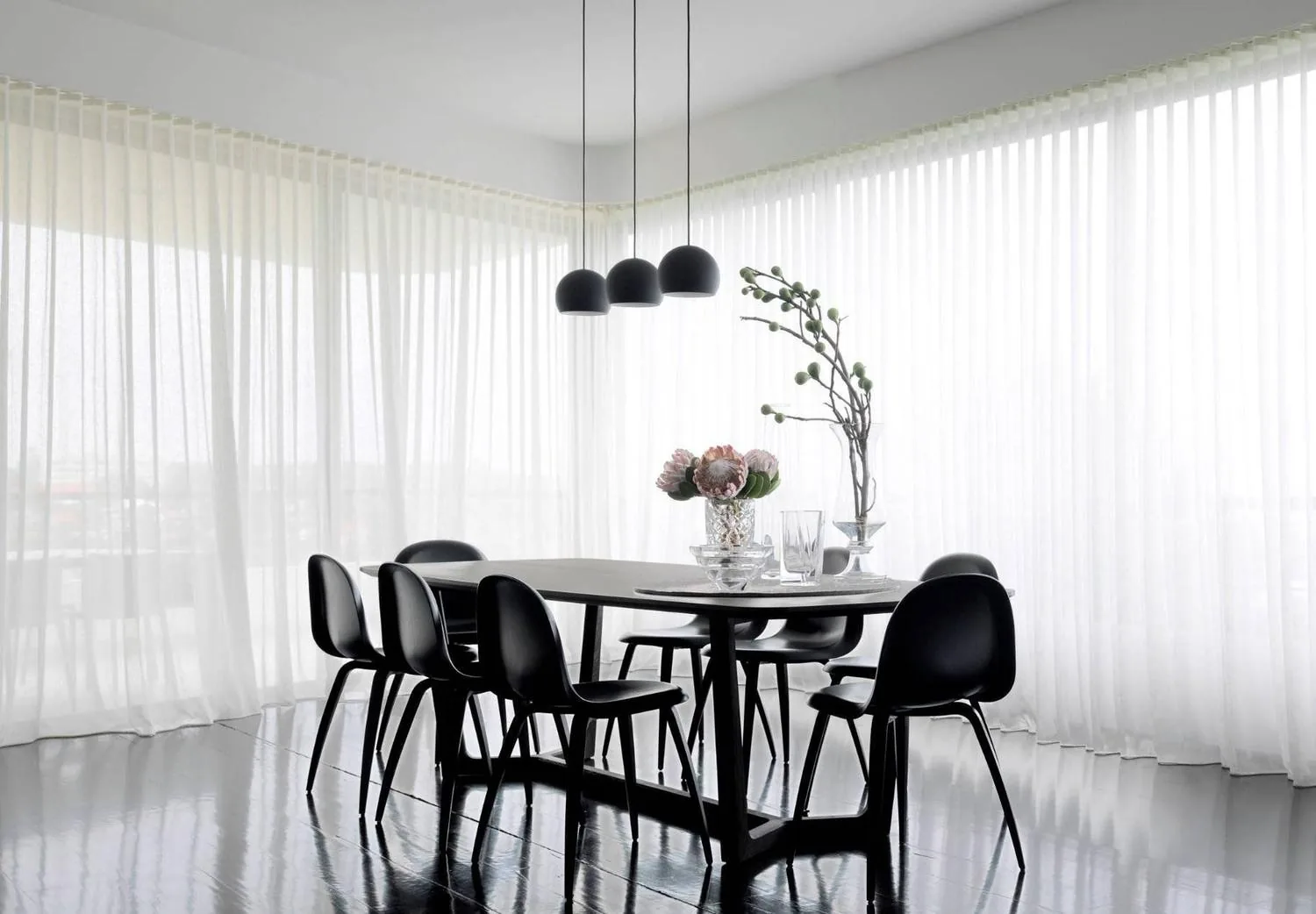 Window furnishings by Studio Curtains & Blinds, Brisbane