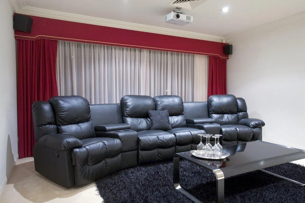 Home theatre curtains by Studio Curtains & Blinds, Brisbane