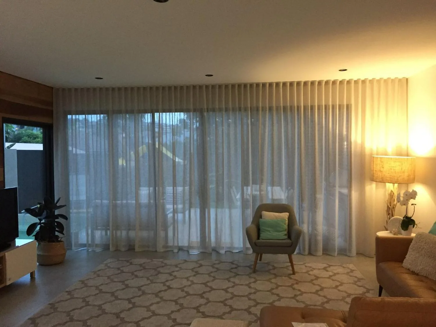Sheer curtains by Studio Curtains & Blinds, Brisbane