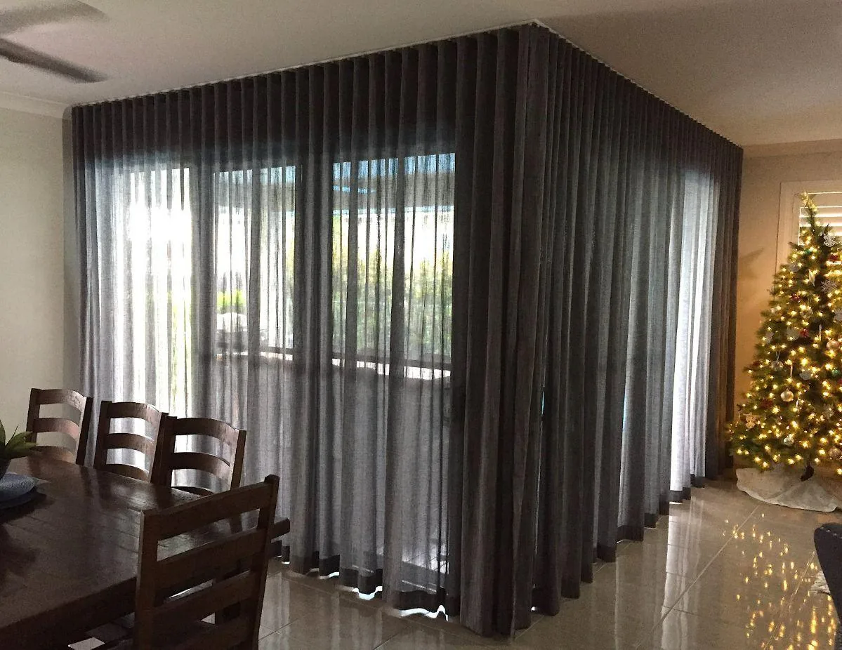 Sheer curtains by Studio Curtains & Blinds, Brisbane