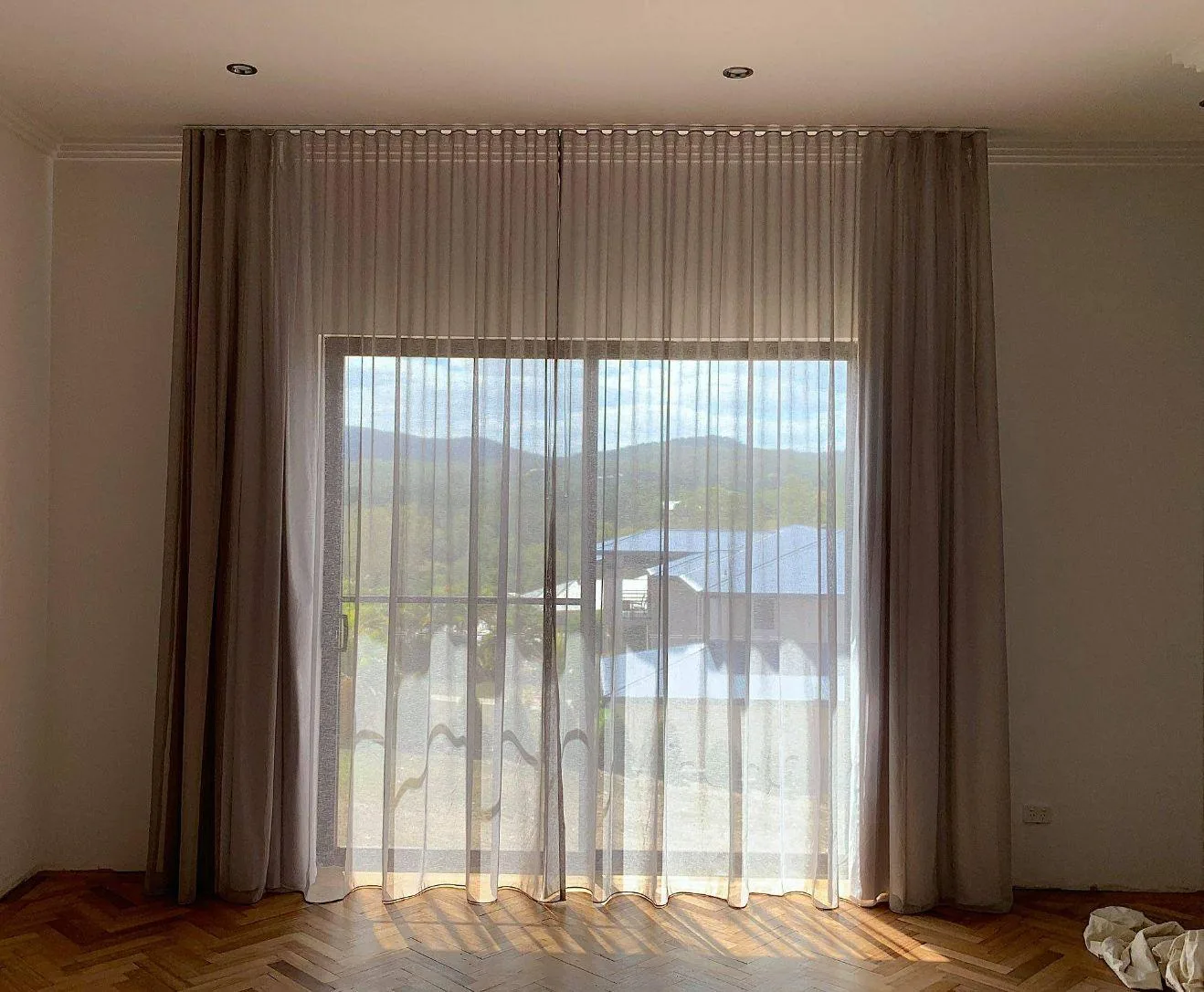 Sheer curtains by Studio Curtains & Blinds, Brisbane