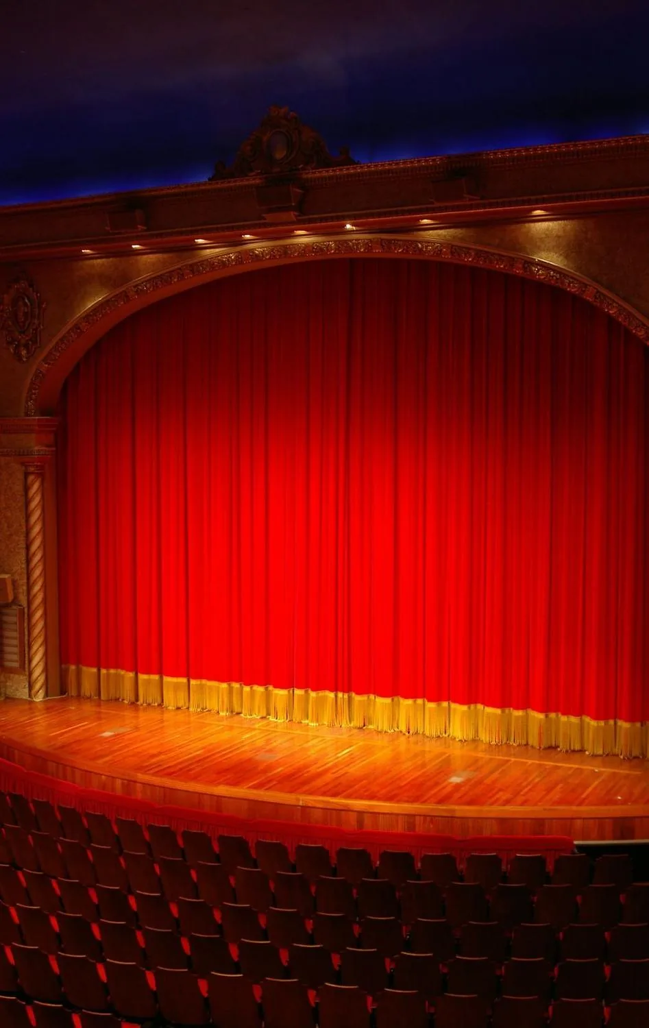 Stage curtains by Studio Curtains & Blinds, Brisbane