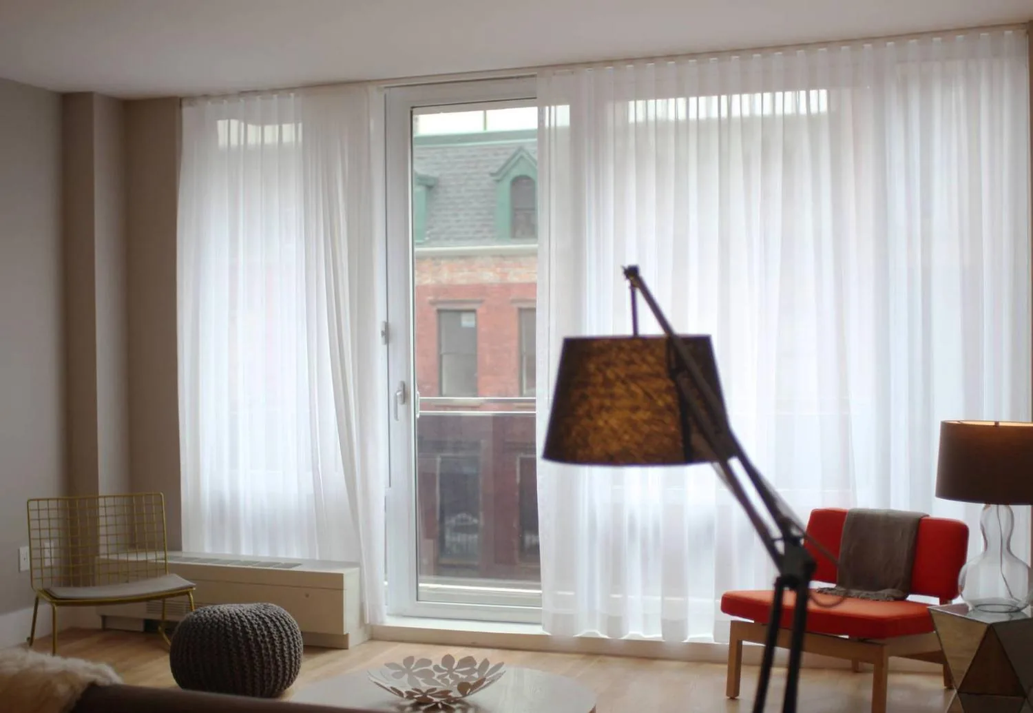White curtains by Studio Curtains & Blinds, Brisbane